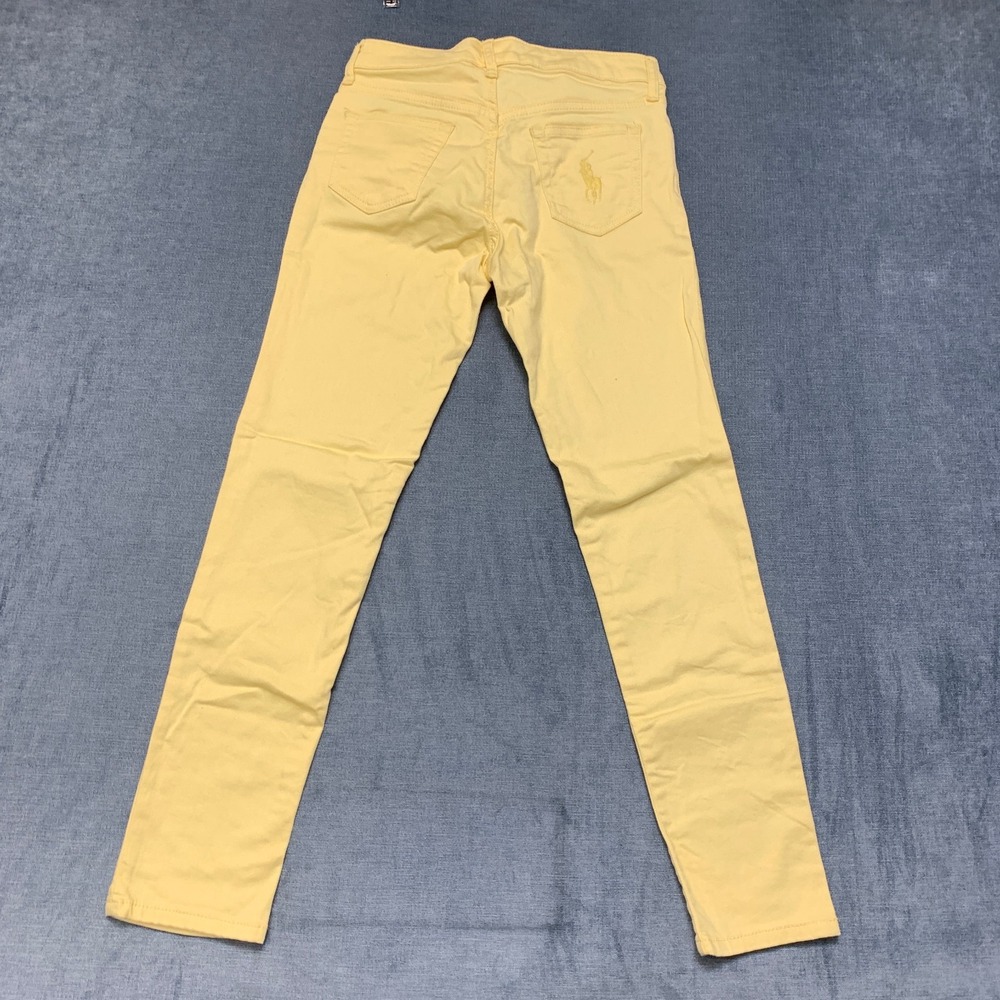 Polo Ralph Lauren The Tompkins Skinny Jeans Womens 16 Yellow Denim Streetwear